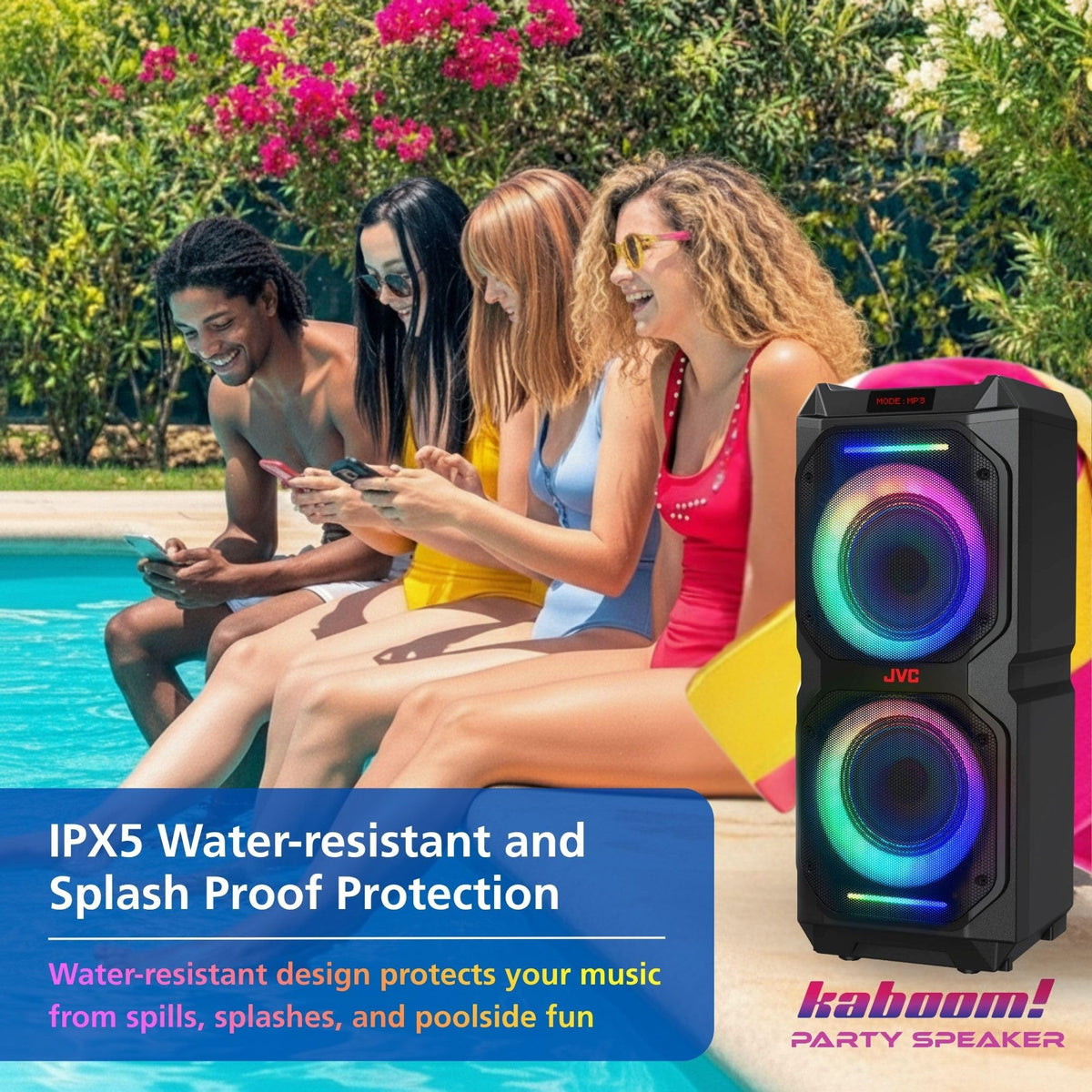 JVC SP-PA300BT-J Dual 8" Bluetooth Party Speaker