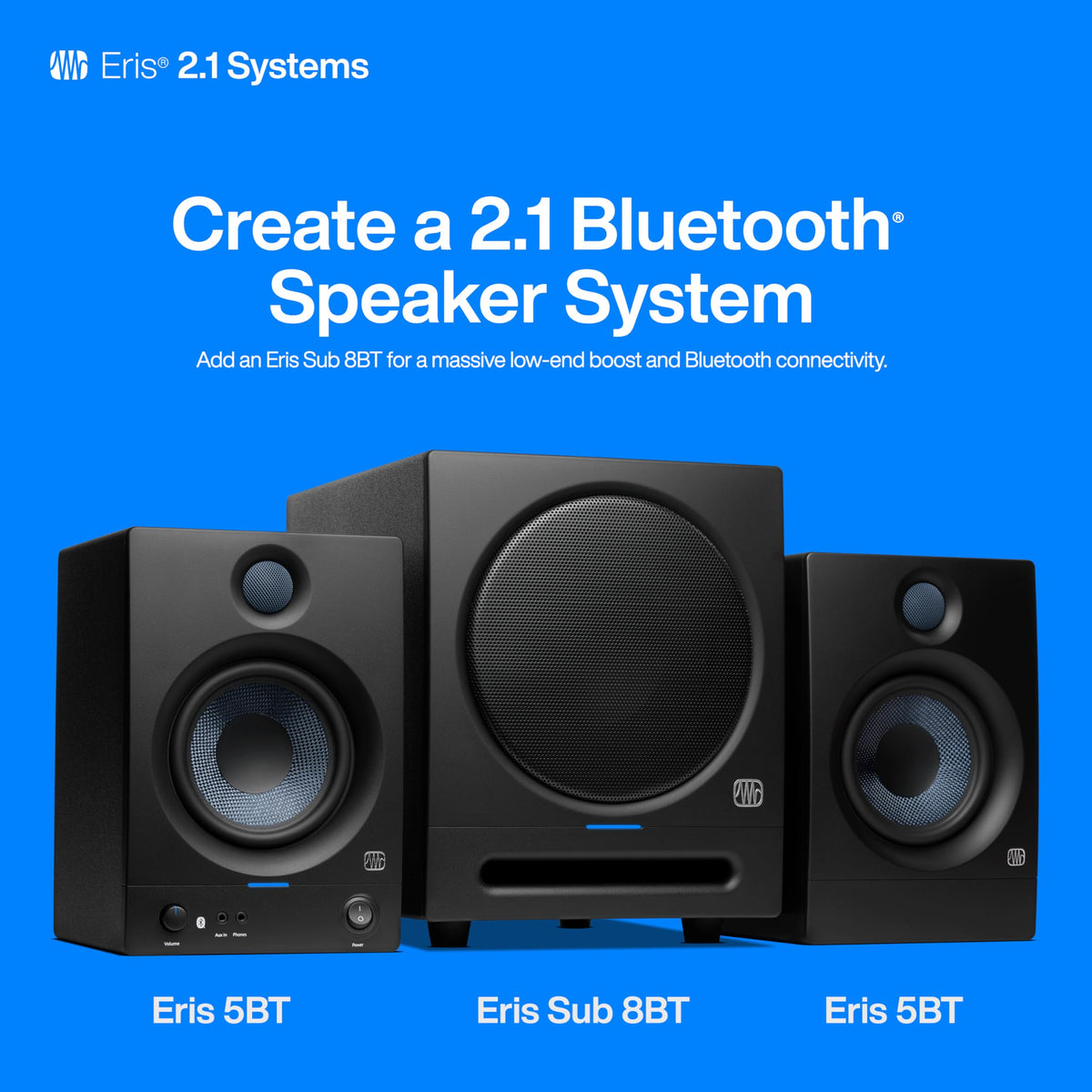 PreSonus ERIS-5BT 5.25" Bluetooth Studio Monitors