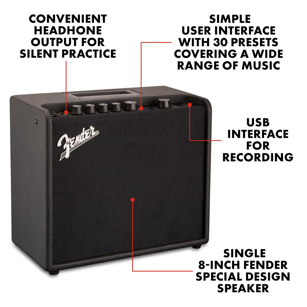 Fender MUSTANG LT 25 120V 25-Watt Guitar Combo Amp