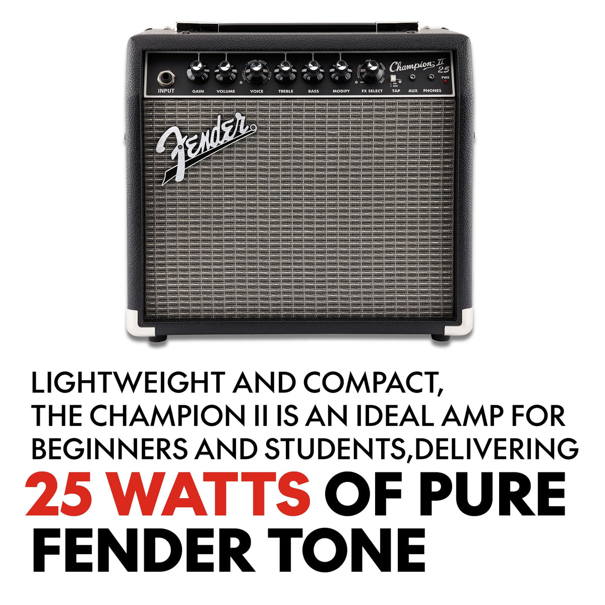 Fender CHAMPION II 25 25-Watt 8" Guitar Combo Amp