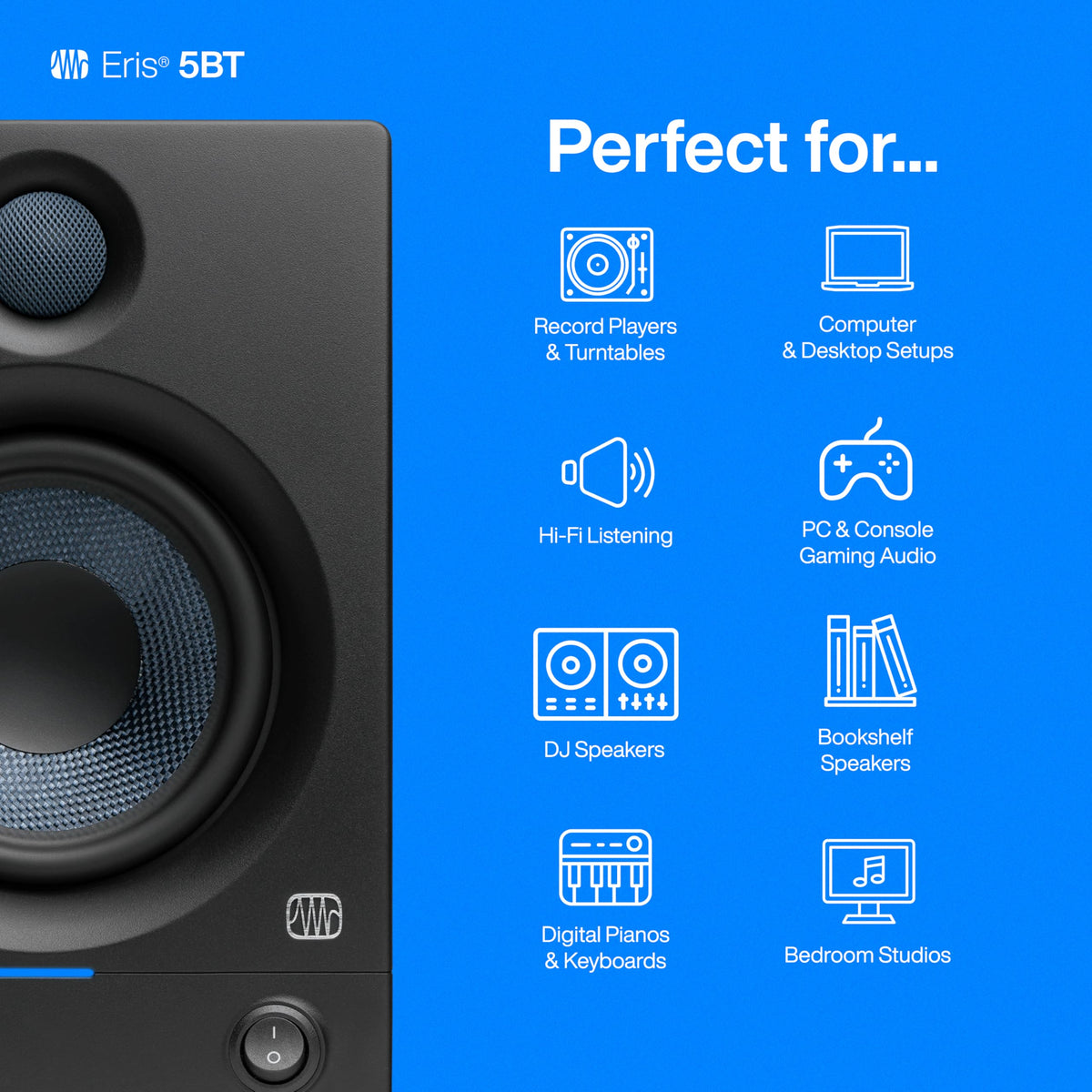 PreSonus ERIS-5BT 5.25" Bluetooth Studio Monitors