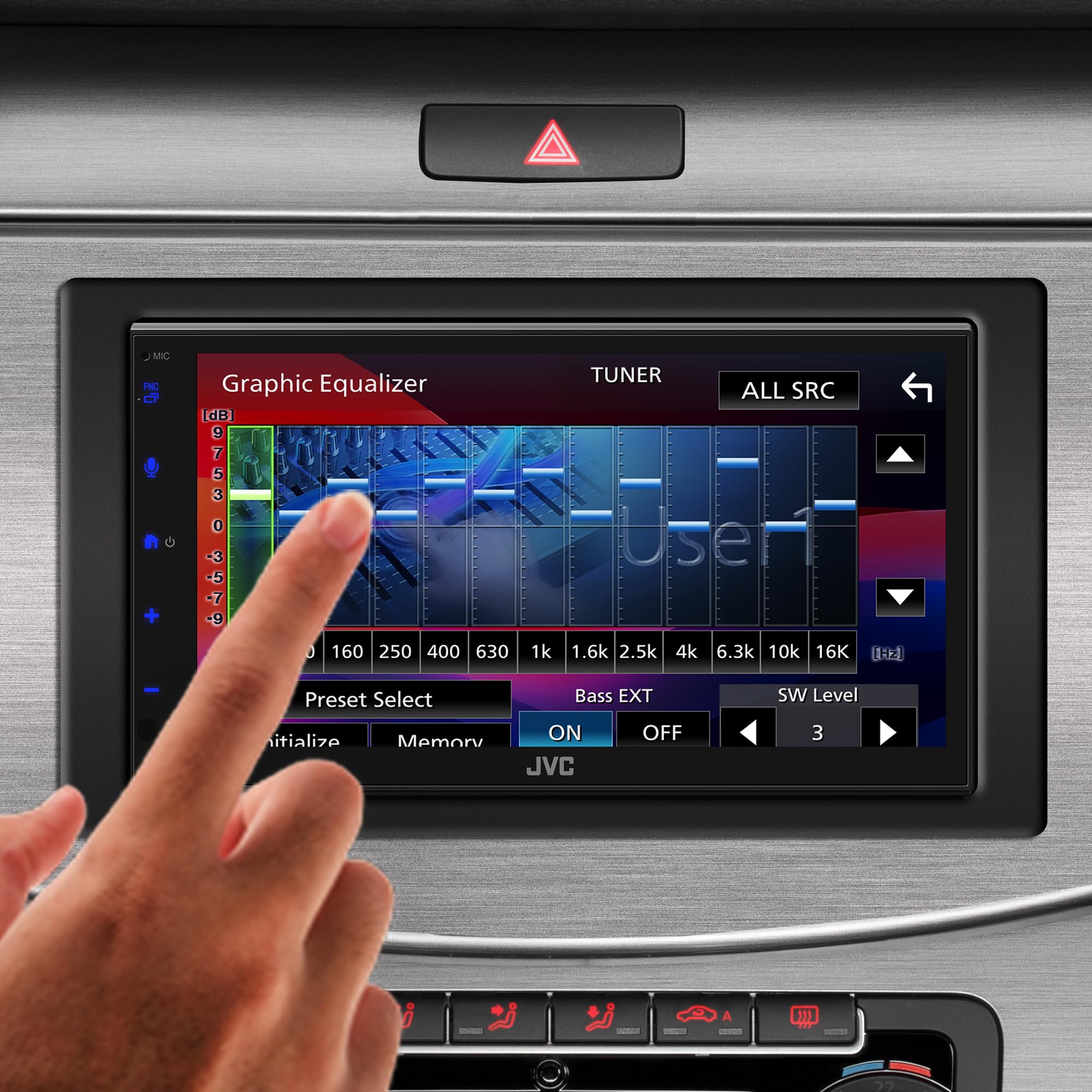 JVC KW-M595BT Digital Car Stereo (50W x 6-Ch), Apple CarPlay & Android Auto Compatible, Bluetooth-Enabled Head Unit with 6.8