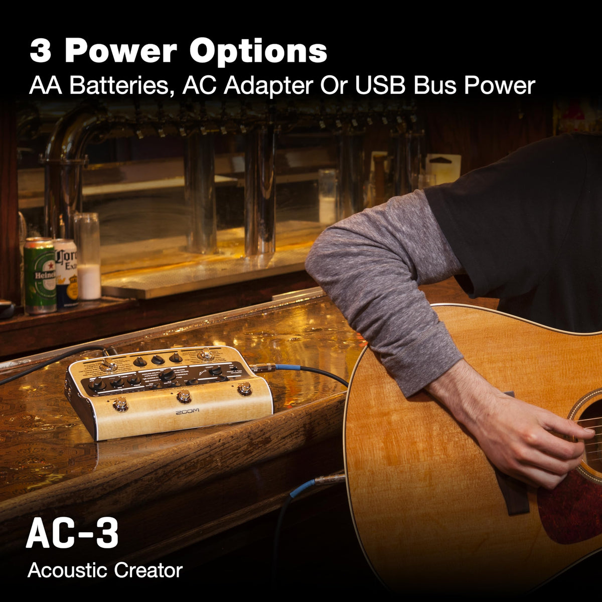Zoom AC-3 Acoustic Creator DI and Effects Pedal