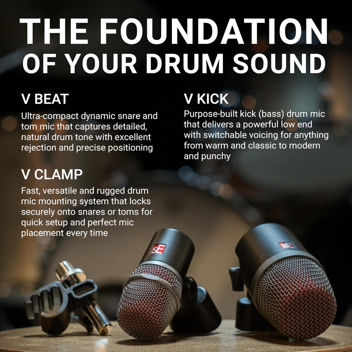 sE Electronics V PACK CLUB STANDARD Drum Mic Kit