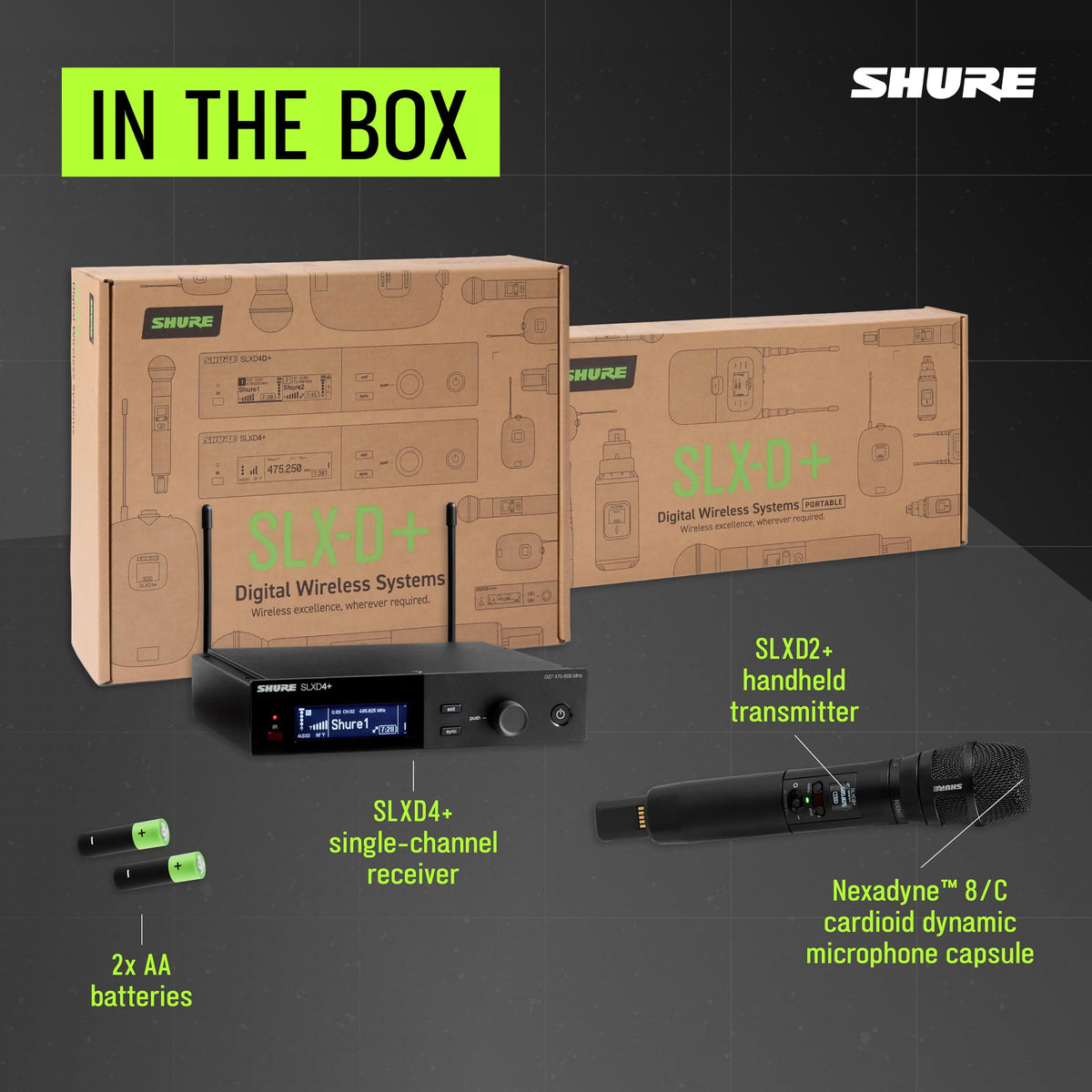 Shure SLXD24+/N8C-G57 Digital Wireless Handheld System