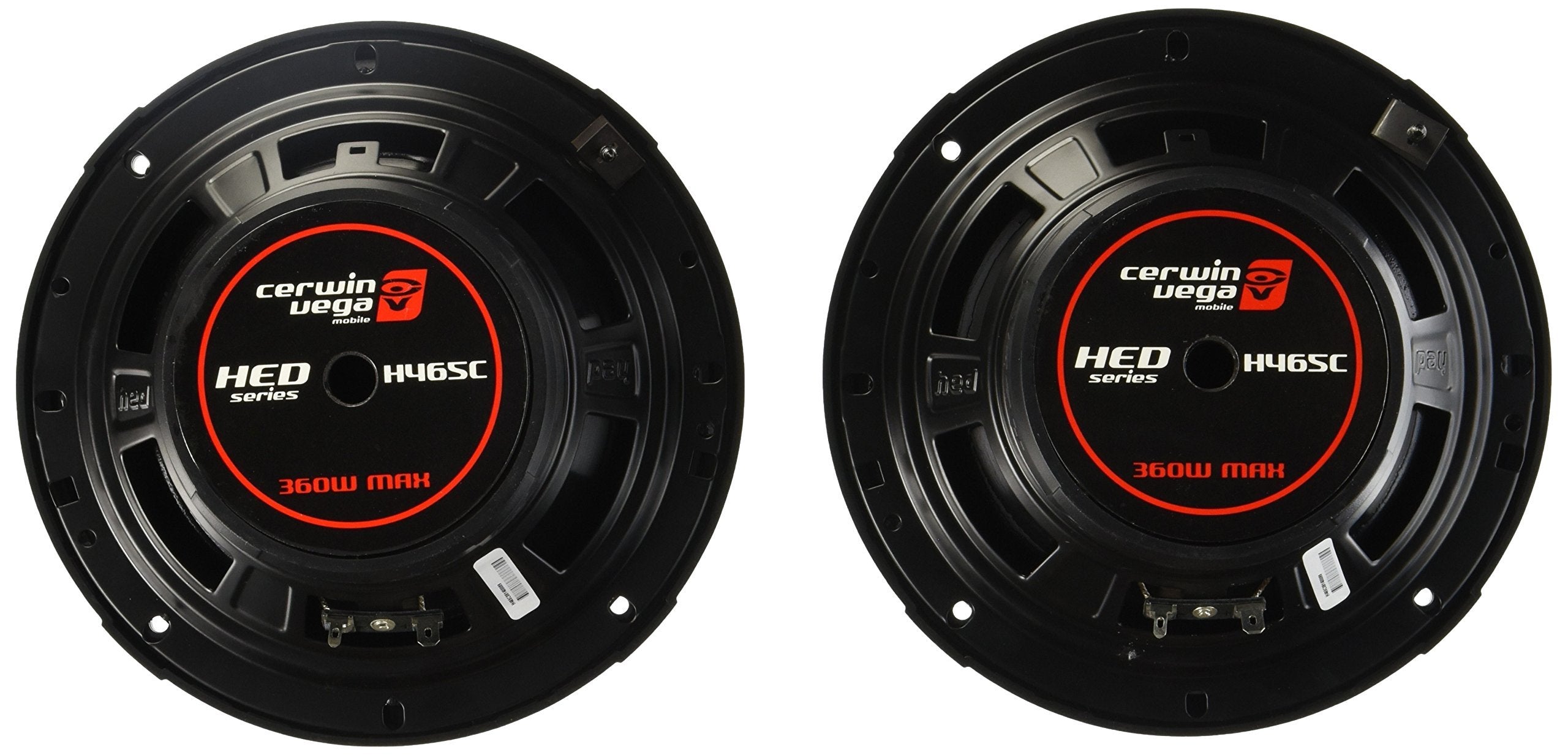 Cerwin-Vega H465C HED 6.5-Inch 360 Watts Max/50Watts RMS Power Handling 2-Way Component L Speaker Set, Black