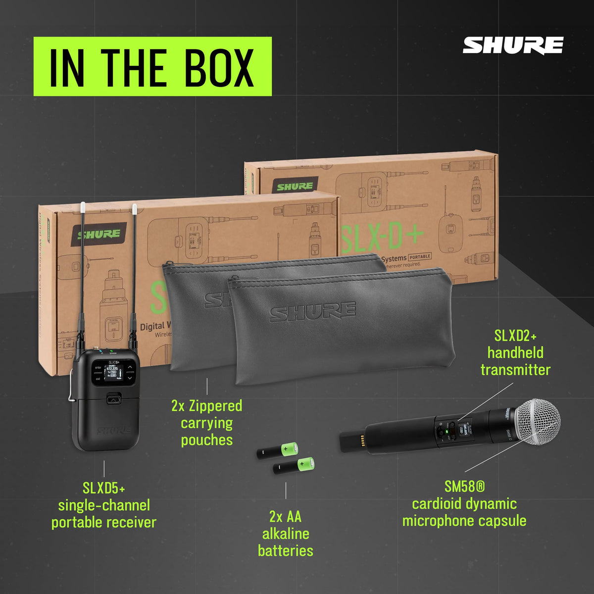 Shure SLXD25+/58-G57 Portable Wireless System