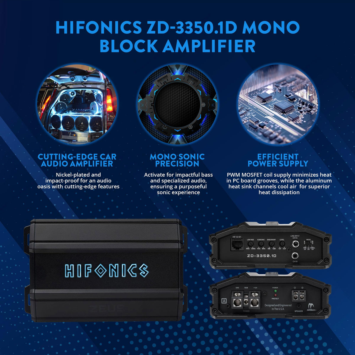 Hifonics ZD-3350.1D Zeus Delta Mono Amplifier