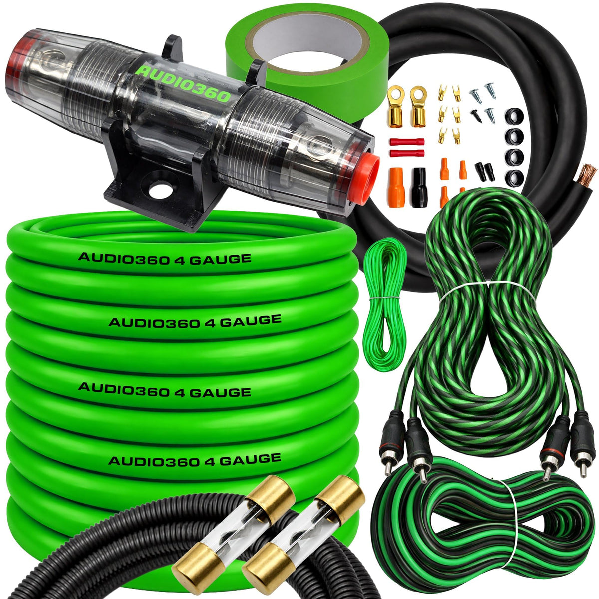AUDIO360 AD4C 4 Gauge Amplifier Wiring Kit