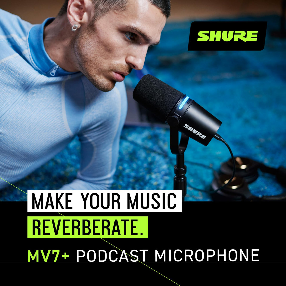 Shure MV7+-K-BNDL Dynamic Podcast Microphone with Stand