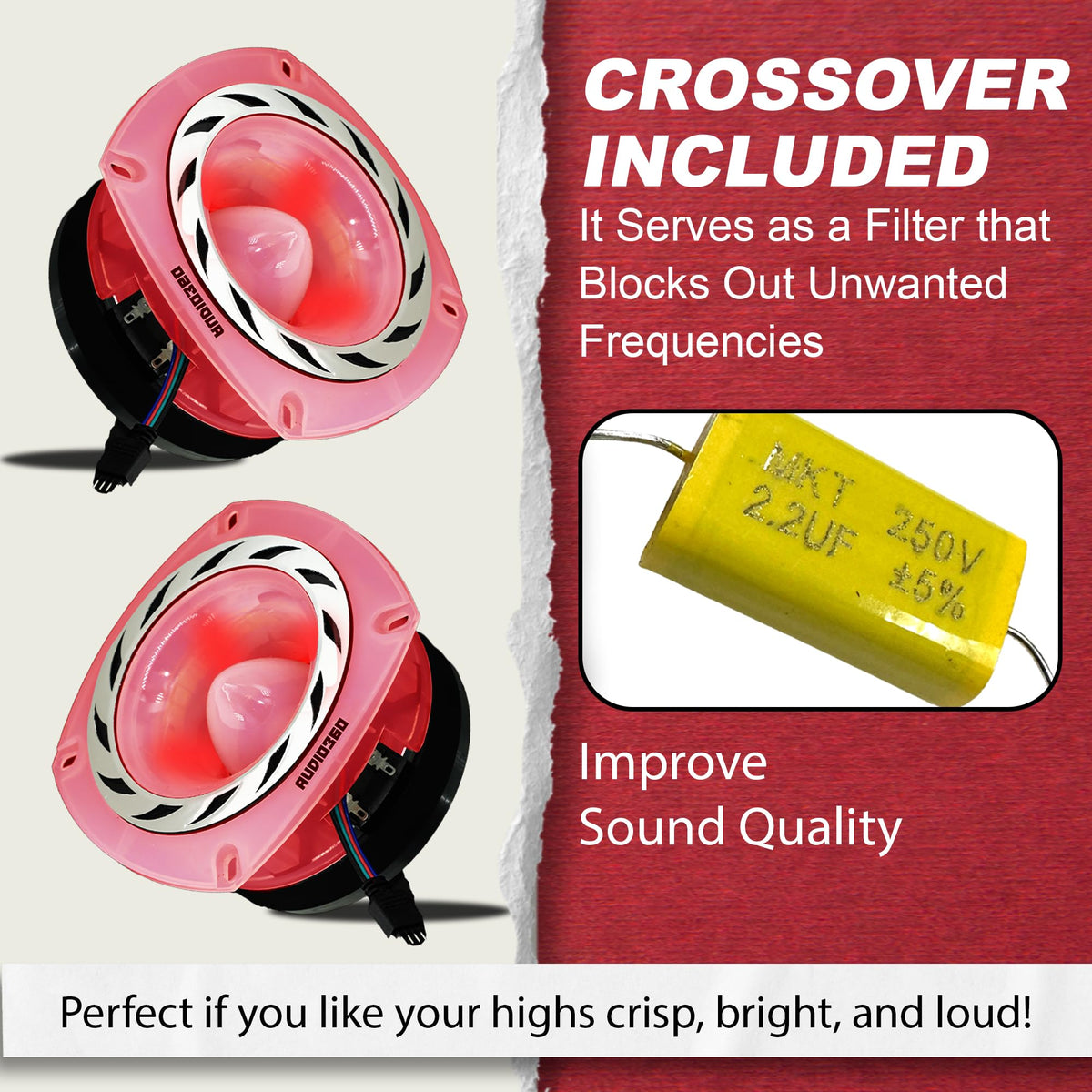 Audio360 AD43TW 4.72" LED Super Tweeter