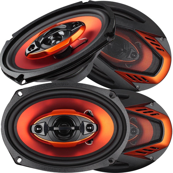 STX Audio STX-694 6x9" 4-Way Coaxial Speakers, 2 Pairs