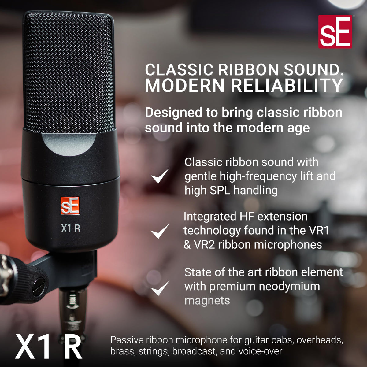 sE Electronics X1 R Passive Ribbon Microphone