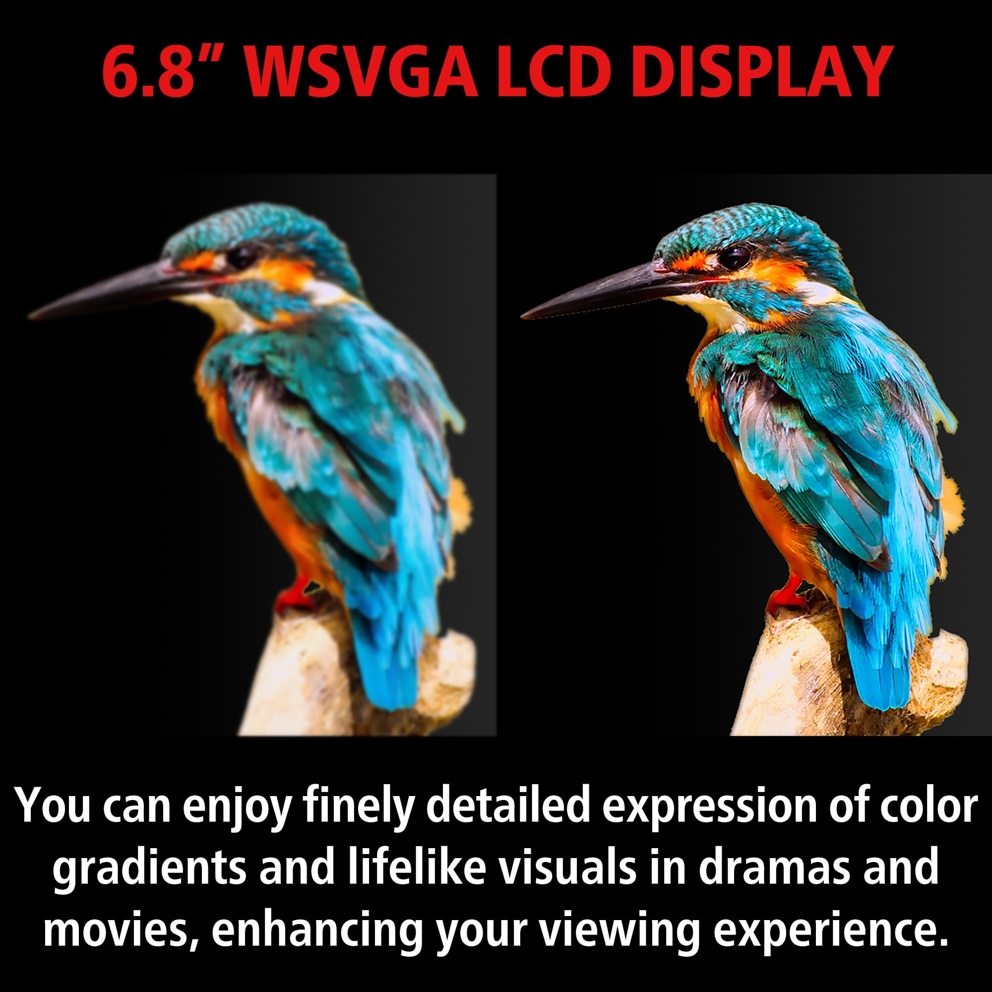 JVC KW-M590BT Single Din/Double Din Car Stereo (50W x 4-Ch), L-Shaped Chassis Fits Most Cars, Large 6.8