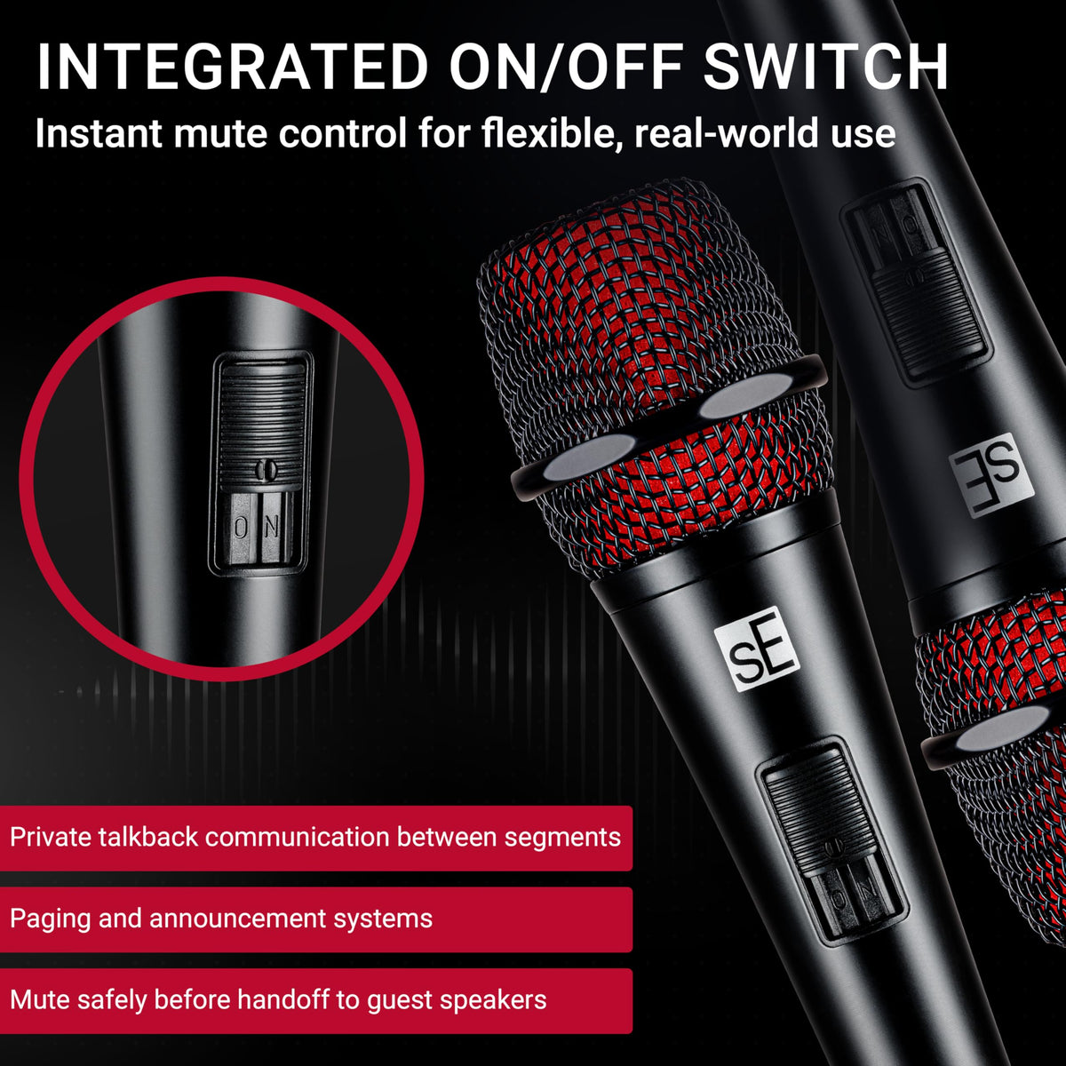 sE Electronics V2 SWITCH Dynamic Handheld Microphone