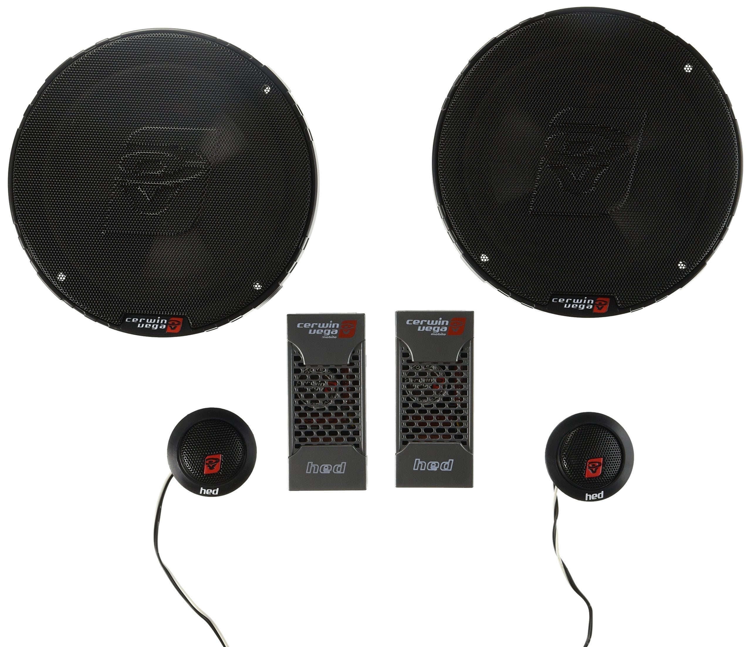 Cerwin-Vega H465C HED 6.5-Inch 360 Watts Max/50Watts RMS Power Handling 2-Way Component L Speaker Set, Black