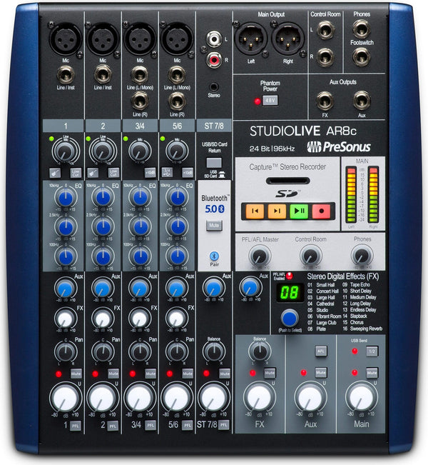 PreSonus StudioLive AR8c 8-Channel Analog Mixer