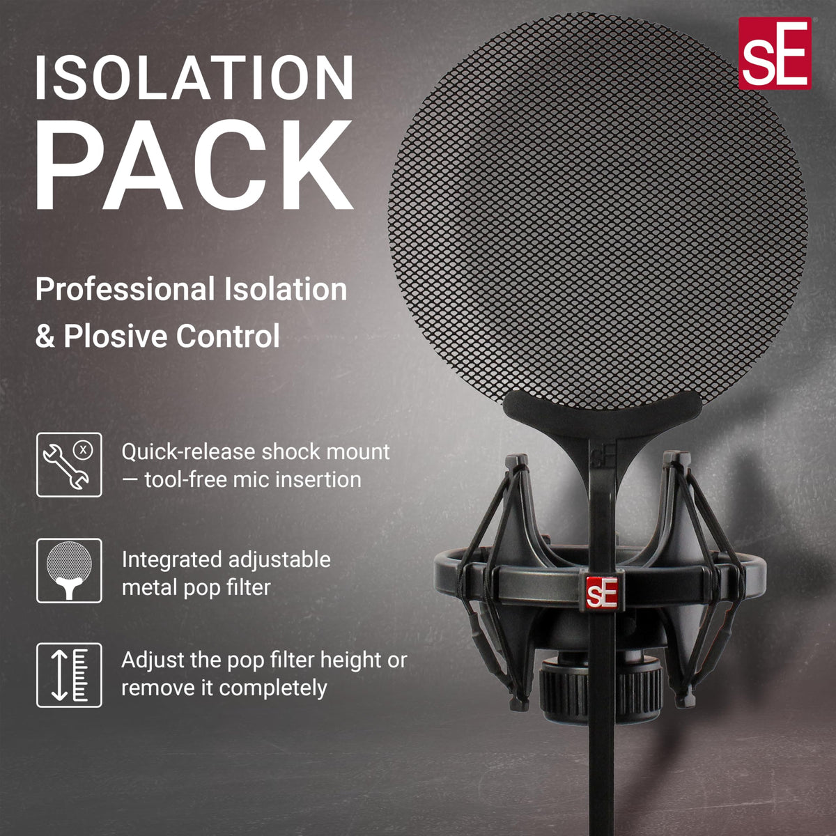 sE Electronics ISOLATION PACK Shock Mount & Pop Filter