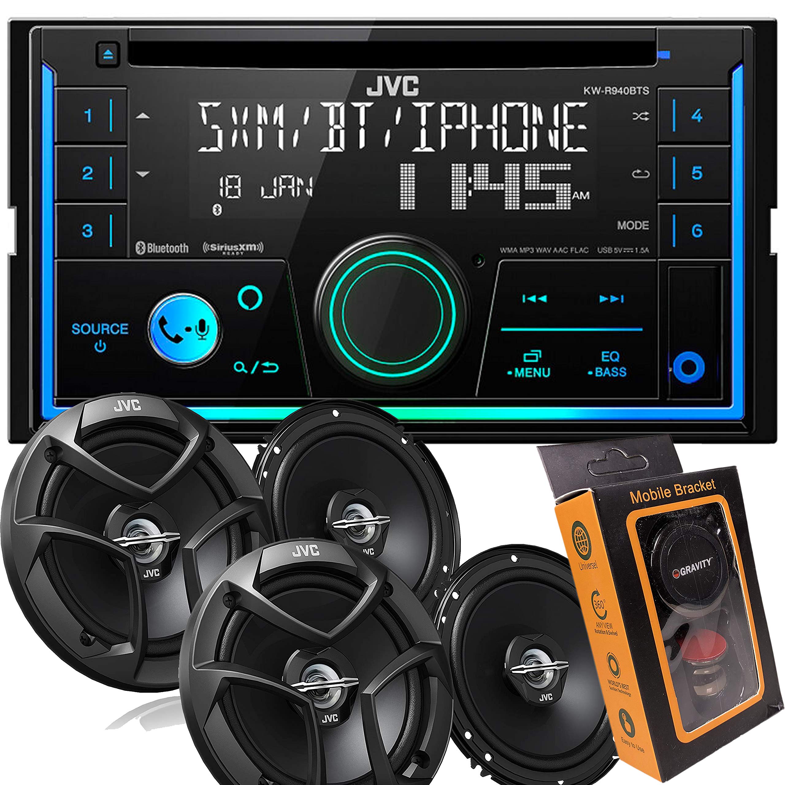 JVC KW-R940BTS Double DIN Receiver with Built-in Alexa with CS-J620 300W 6.5
