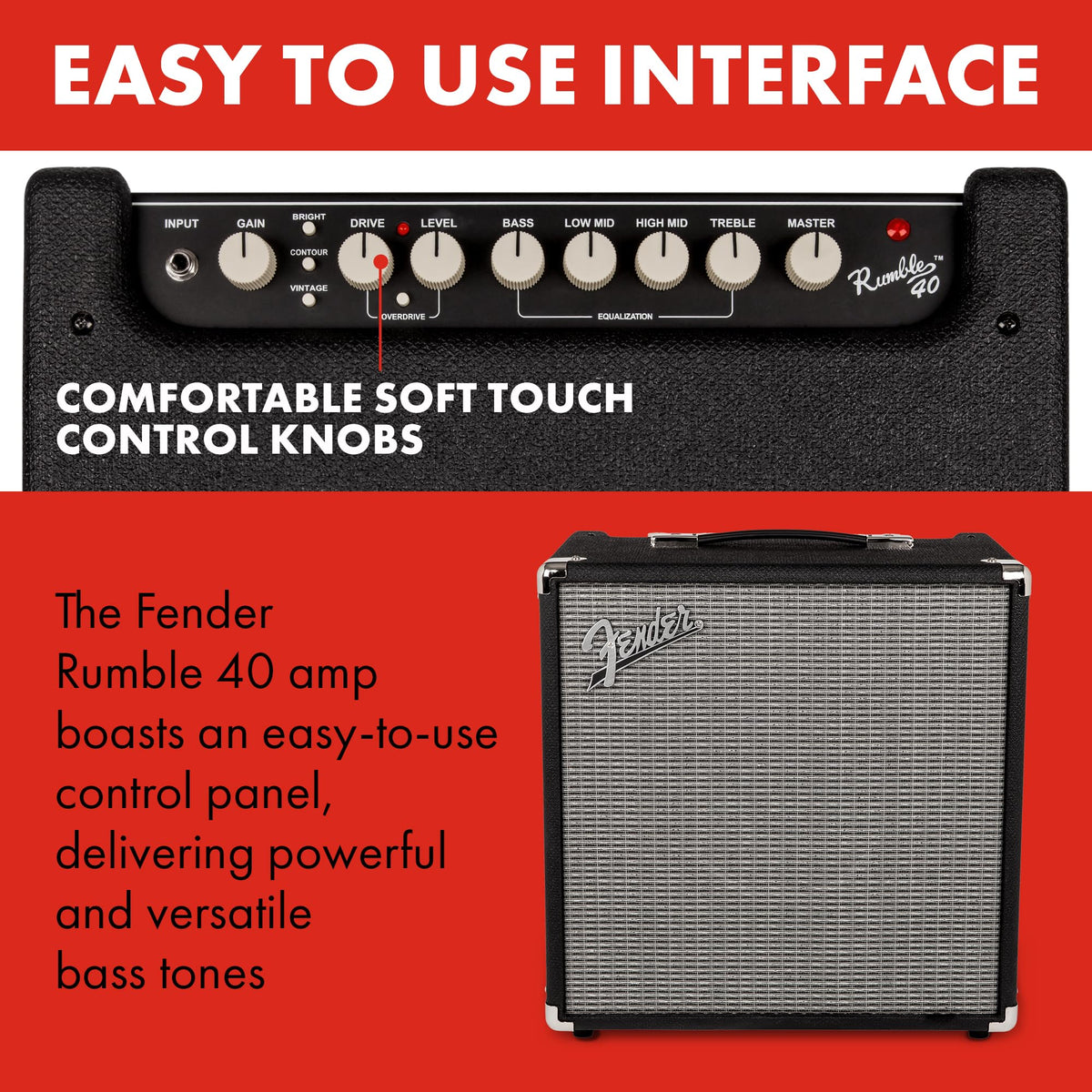 Fender Rumble 40 V3 120V 1x10" Bass Combo Amp