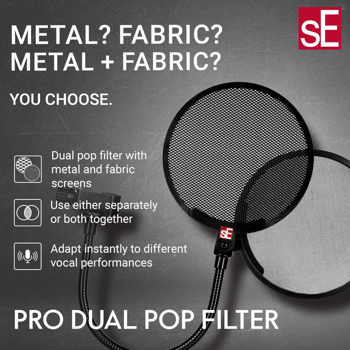 sE Electronics Dual Pop Filter Microphone Pop Filter
