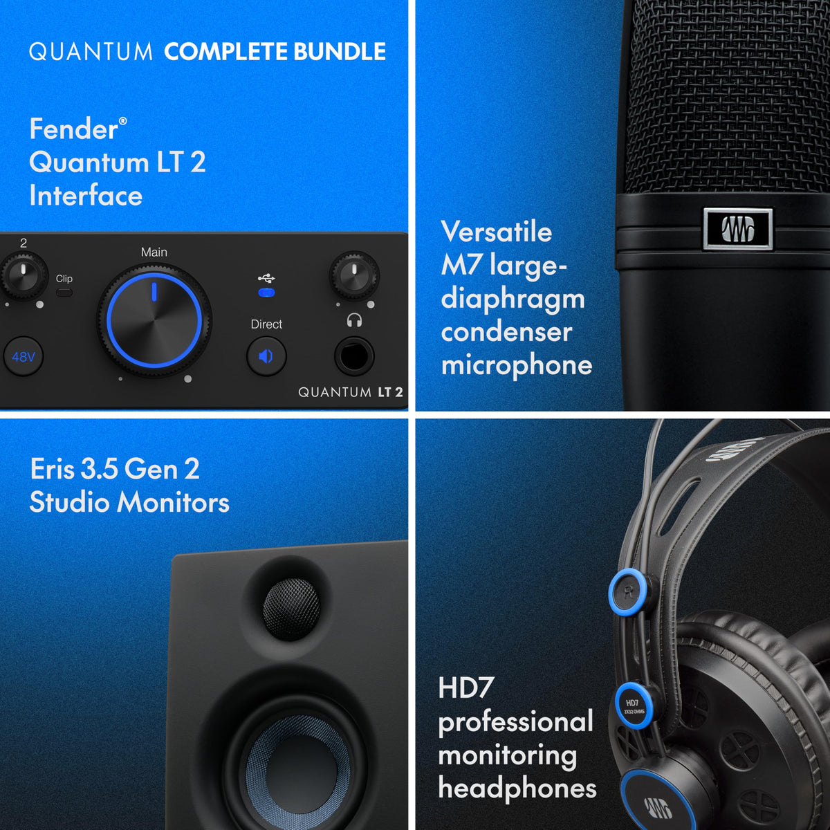 PreSonus QUANTUM LT COMPLETE Recording Bundle