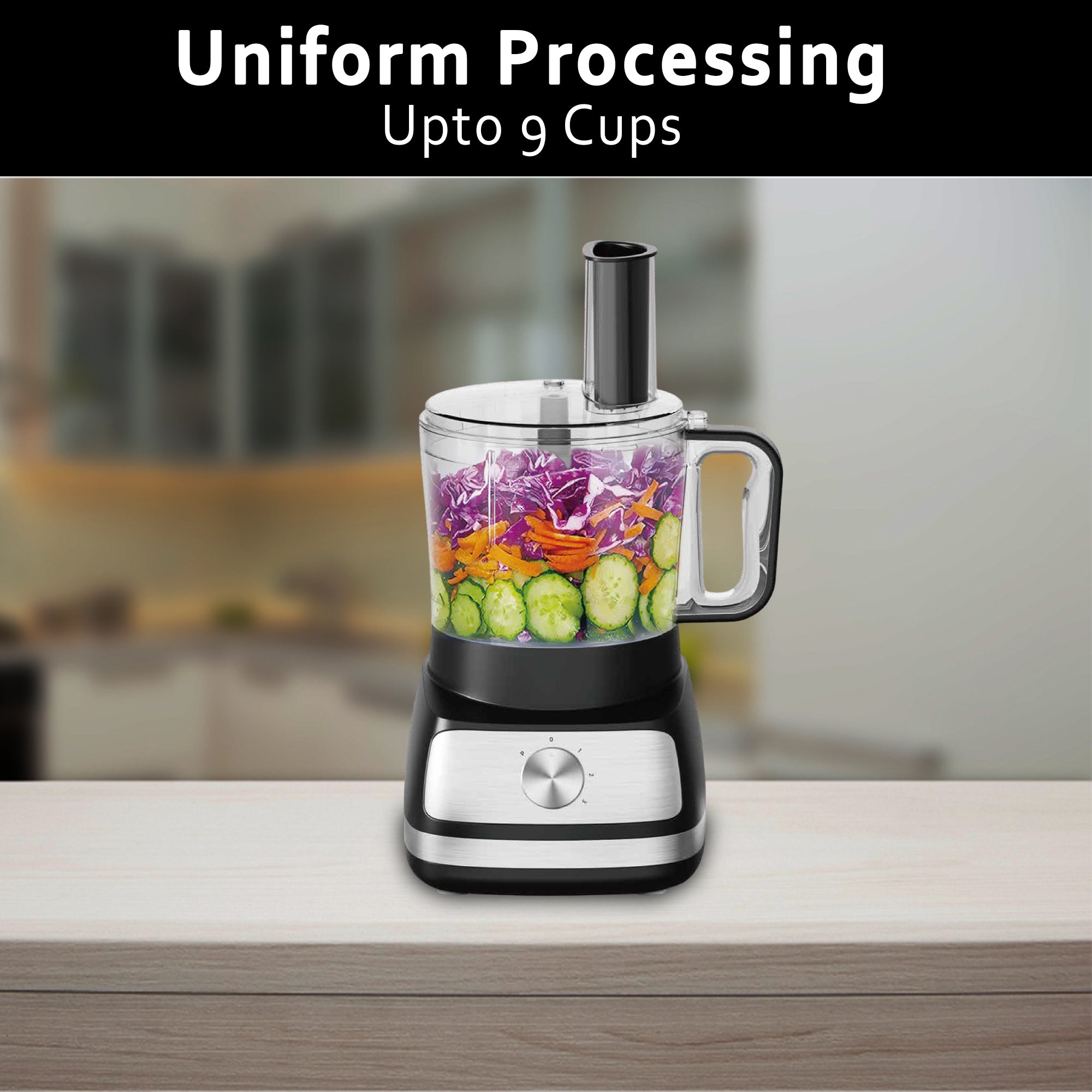 IronBlade Multi-Functional 5-in-1 Food Processor, 1.5L Bowl, 4-Speed Control, Slicing, Shredding, Chopping, and Kneading