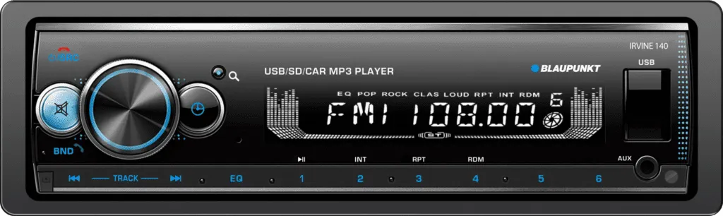 Blaupunkt IRVINE140 - Single-DIN AM/FM Receiver with Bluetooth, USB/SD Inputs & Remote