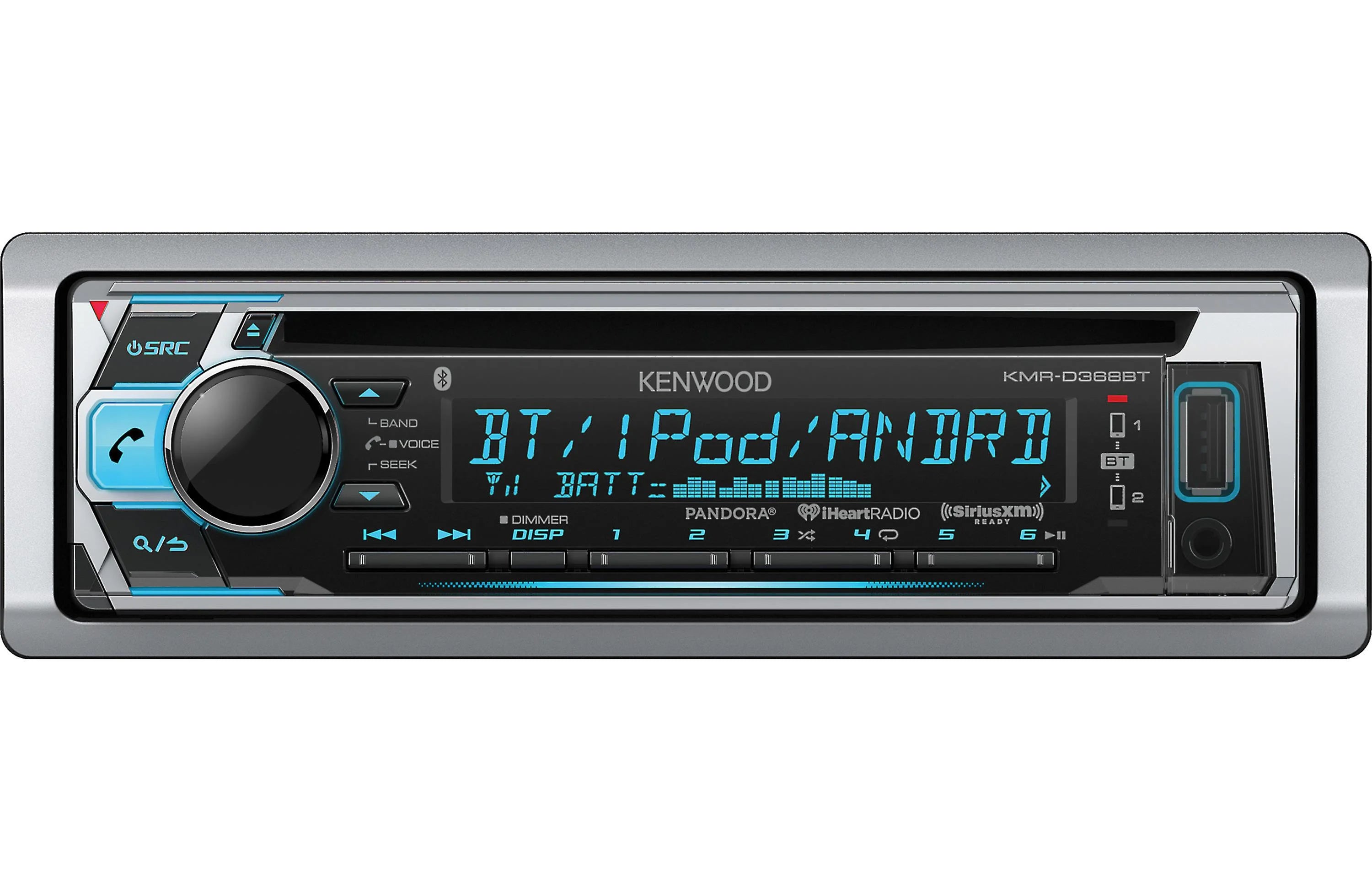 Kenwood KMR-D368BT CD/MP3 Marine Stereo Receiver with Bluetooth