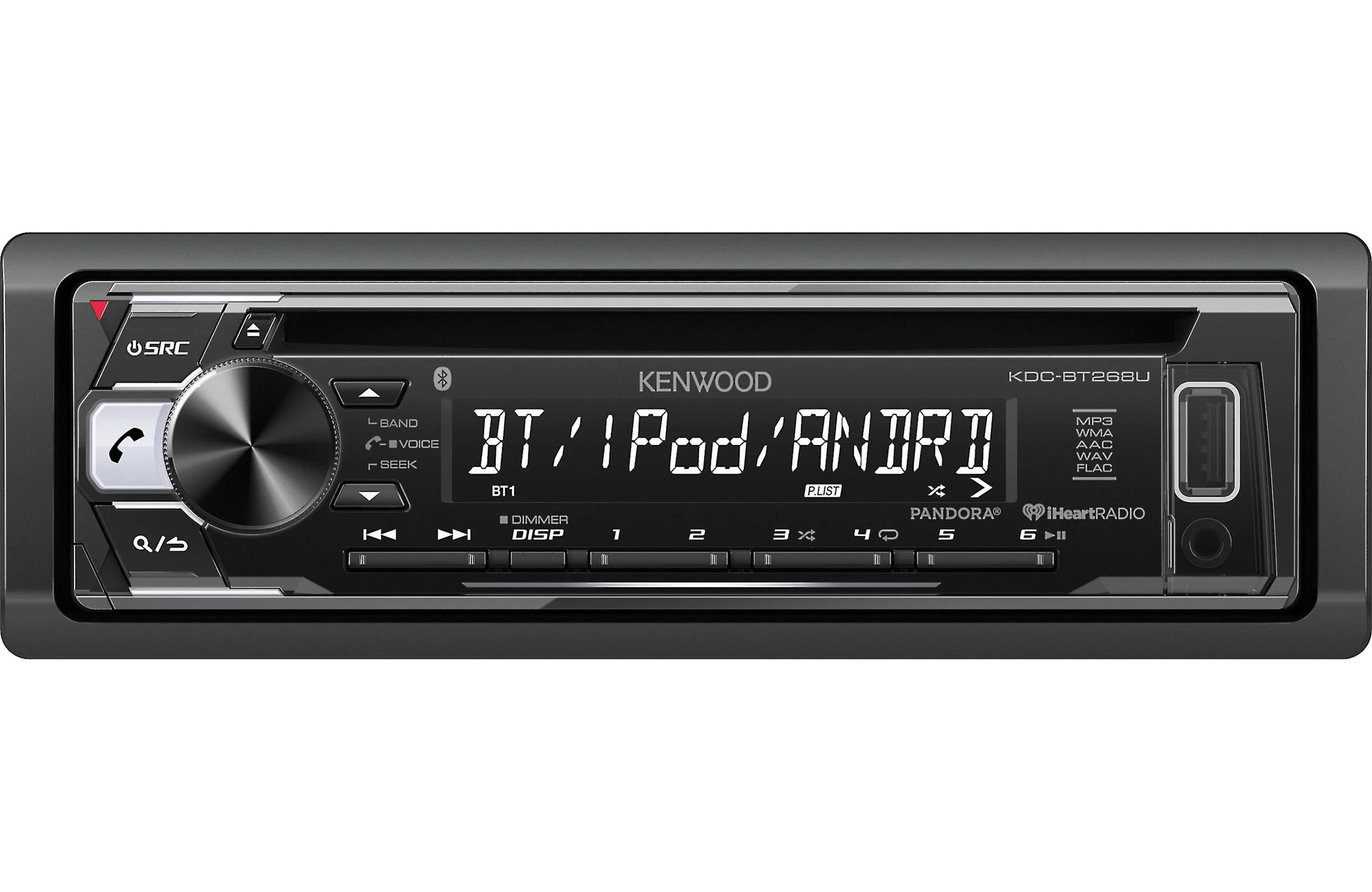 Kenwood KDC-BT268U Single-DIN CD Receiver w/ Bluetooth, USB & Aux Input