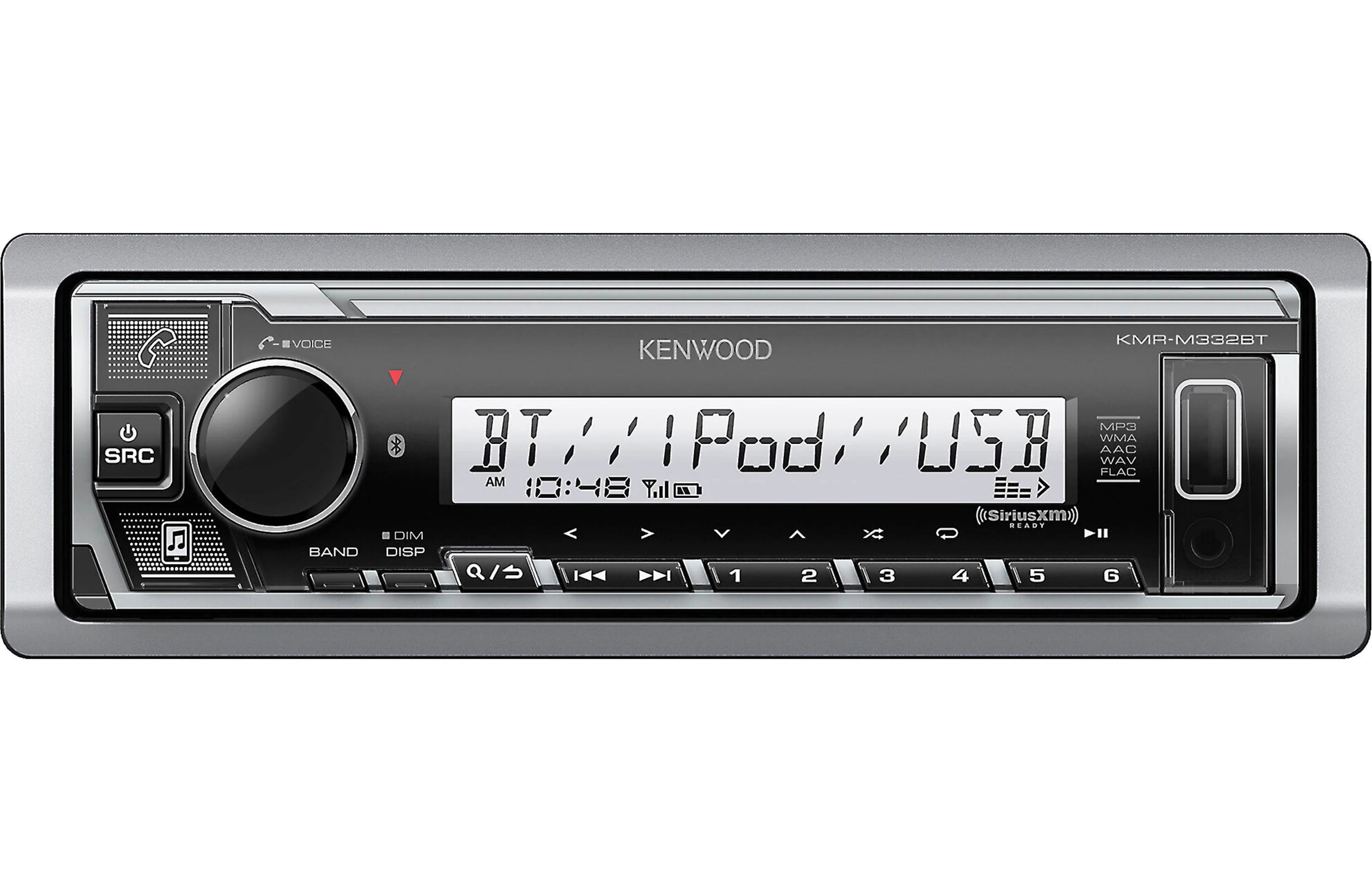 Kenwood KMR-M332BT Car & Marine Stereo | Plus 2X KFC-1653MRW 6.5