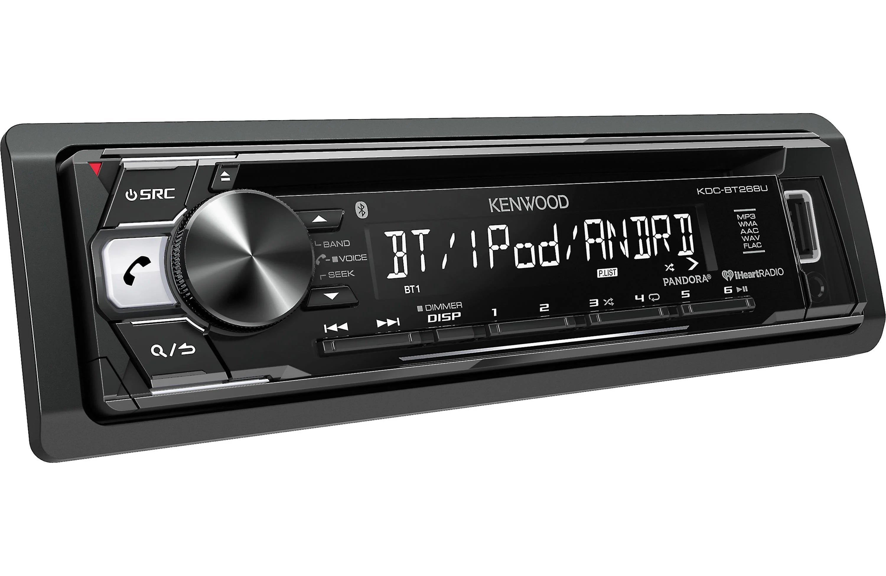 Kenwood KDC-BT268U Single-DIN CD Receiver w/ Bluetooth, USB & Aux Input