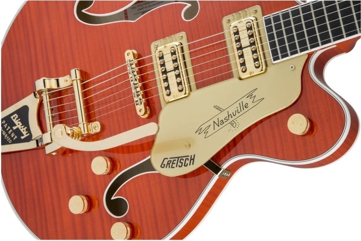Gretsch G6620TFM Players Edition Nashville Center Block Electric Guitar - Orange Flame
