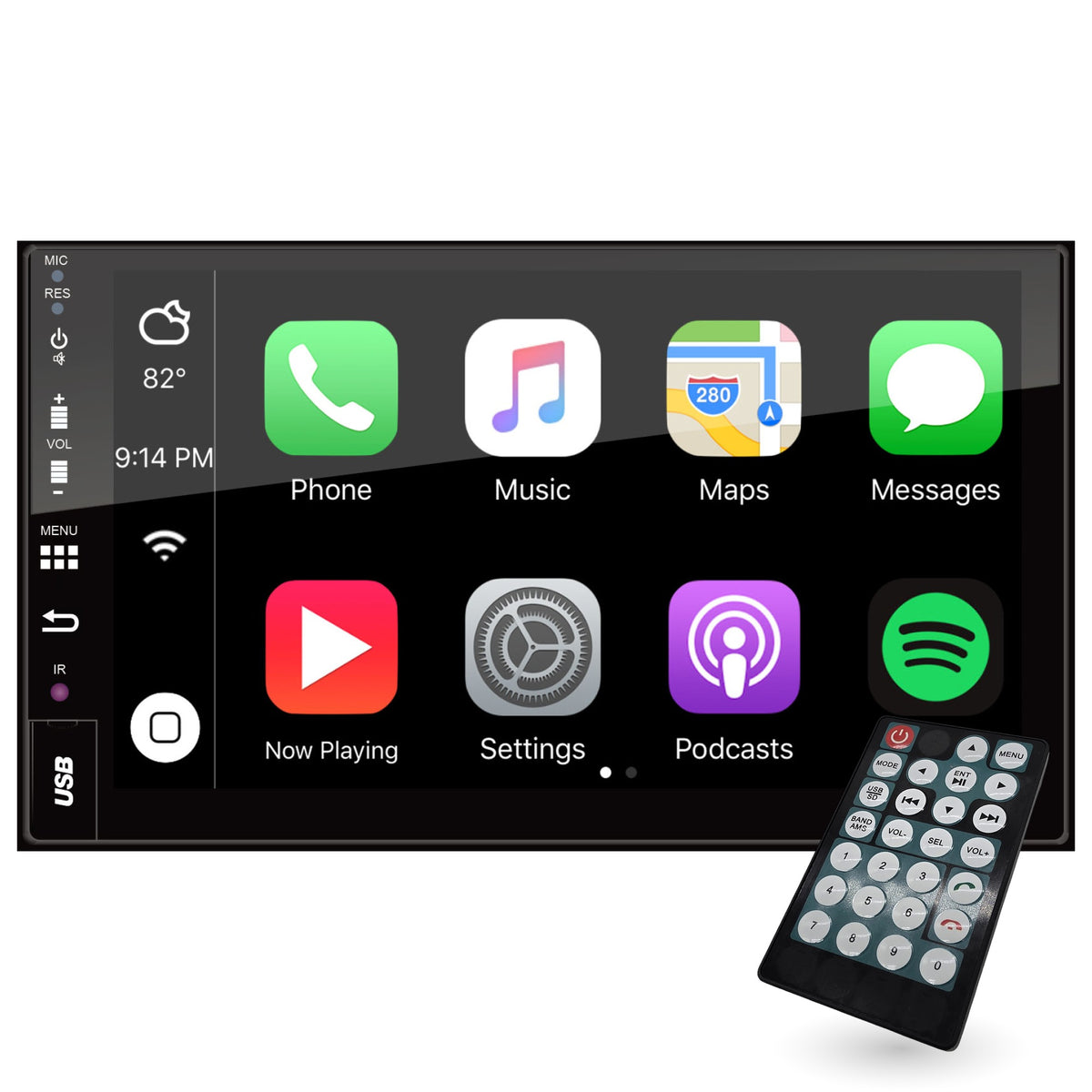 Gravity VGR-M75CP 7-Inch Double DIN Multimedia Receiver