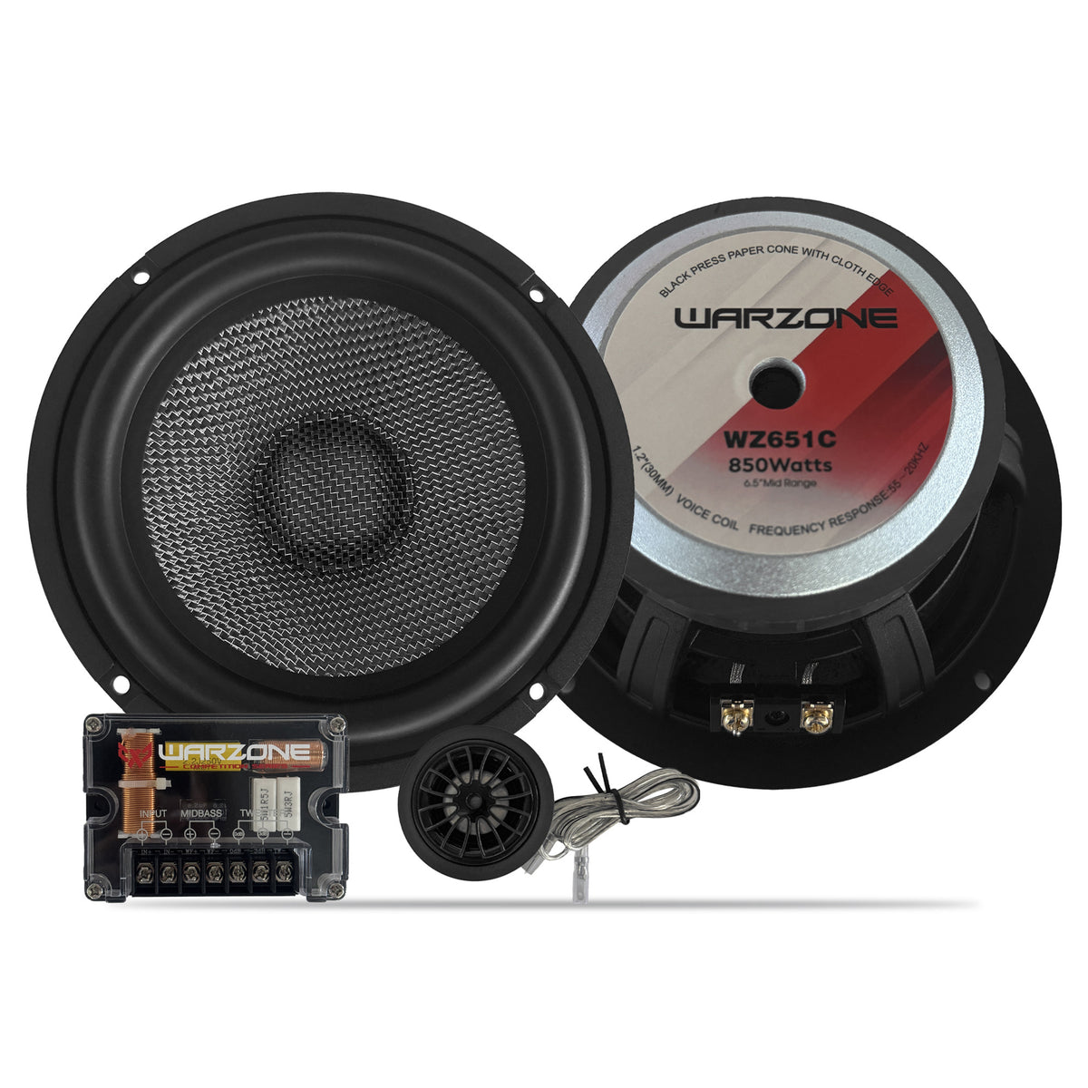Warzone WZ-651C 6.5" 2-Way Component Speakers