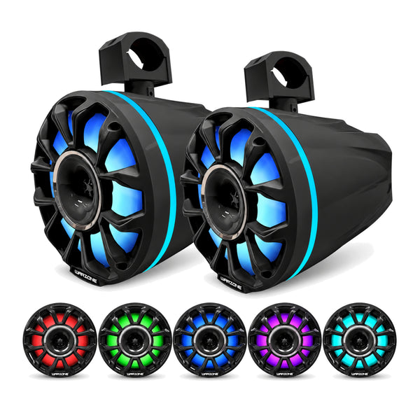Warzone WZ-8MTB 8" RGB Marine Tower Speakers