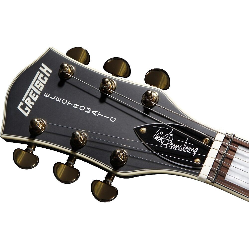 Gretsch G5191BKLH Tim Armstrong Signature Left-Handed Electromatic Hollow Body Gold Hardware Flat - Black