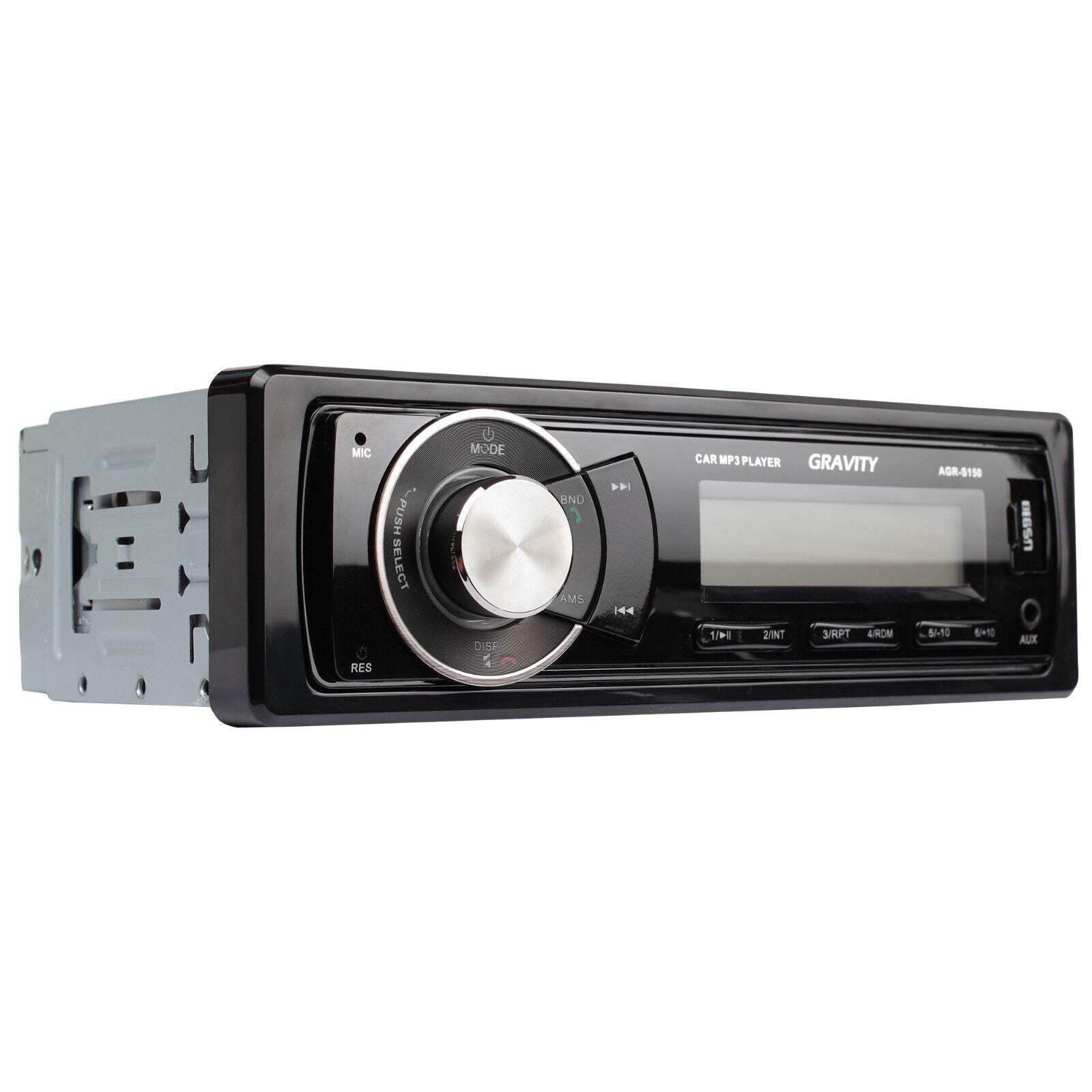 Gravity AGR-S150 - Single Din Car Radio AM Bluetooth CD DVD Player Stereo