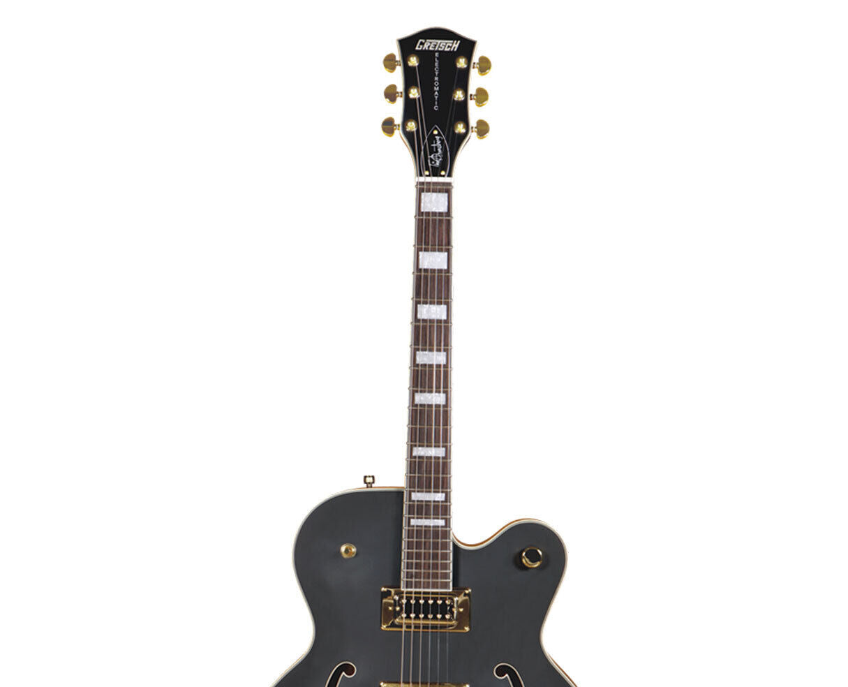 Gretsch G5191BK Tim Armstrong Signature Electromatic Hollow Body Gold Hardware Flat - Black