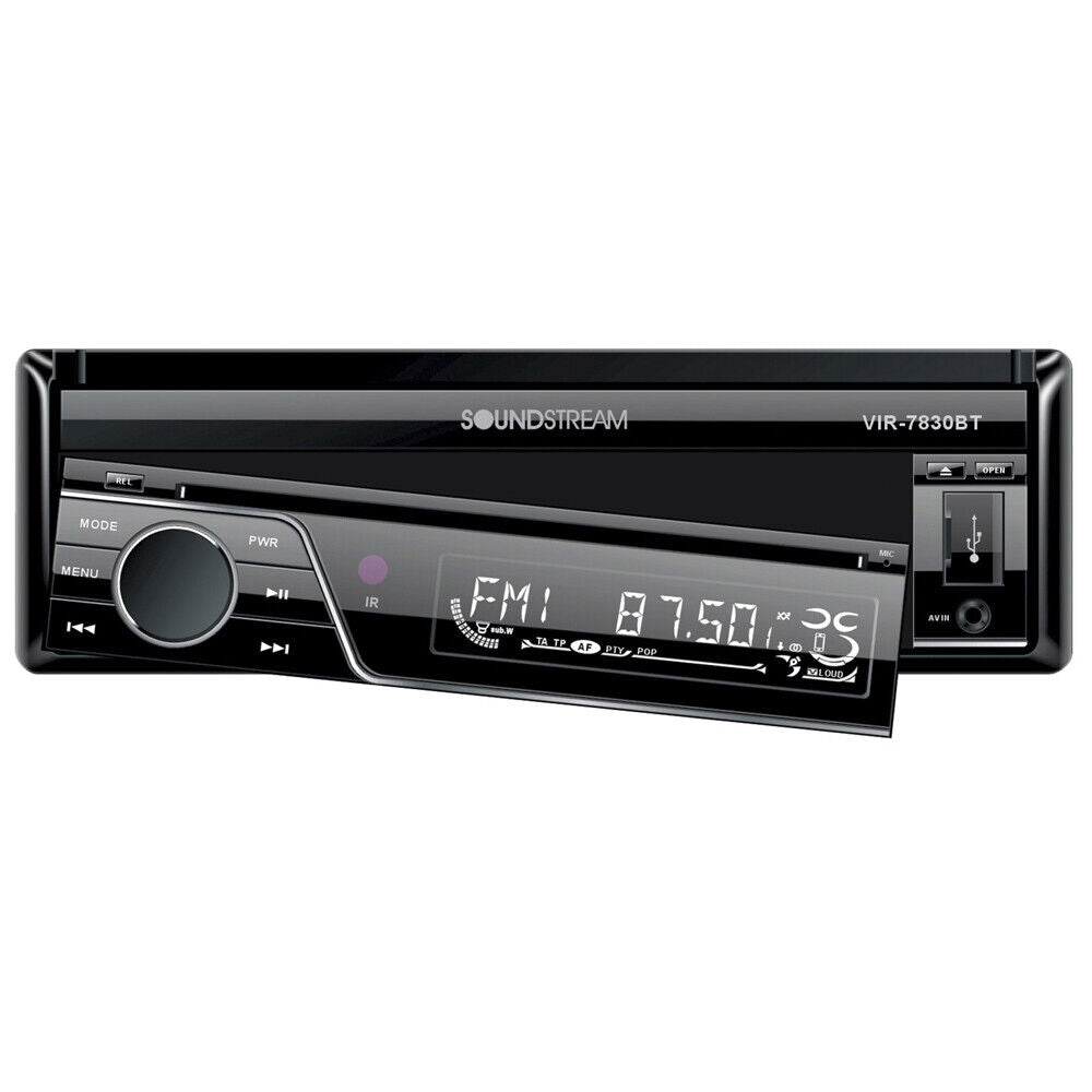 Soundstream VIR-7830B - Single-Din Bluetooth Car Stereo DVD Player with 7-Inch LCD Touchscreen