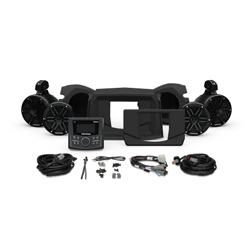 Rockford Fosgate RZR14-STG2 - Audio Kit: PMX-1 Receiver & M0 Series Front & Rear Speaker Kit for Select Polaris RZR Models (2014-2021)