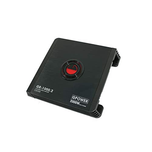 Gravity GR1000.2 2 Channels 2000 Watts Peak Power Car Audio Stereo Bridgeable Amplifier with Class AB Technology MOSFET PWM Power Supply TRI-Mode Operation