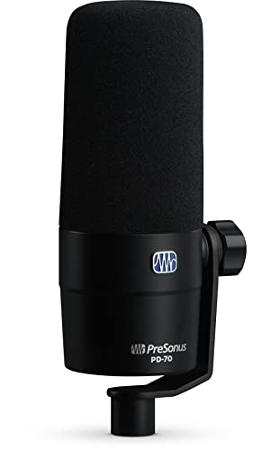 PreSonus PD-70 Dynamic Vocal Microphone for Broadcast, Podcasting, and Live Streaming