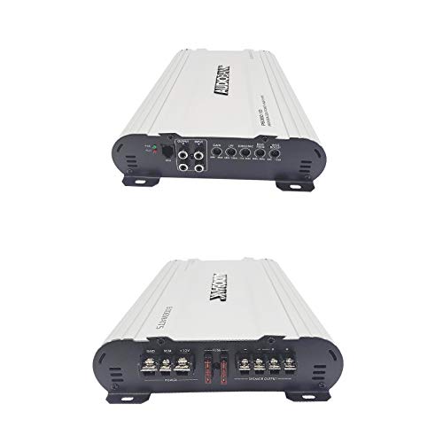 Audiobank P6001 Monoblock 6000 WATTS Amp Class D 1OHM Car Audio Stereo Amplifier with Remote Turn On/Off Circuit/Heavy-Duty Aluminium Alloy Heatsink Power and Protection Indicator