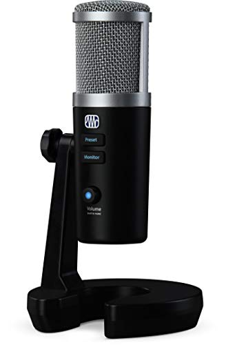 PreSonus Revelator USB Condenser Microphone for podcasting, live streaming, with built-in voice effects plus loopback mixer for gaming, casting, and recording interviews over Skype, Zoom, Discord