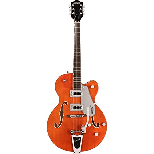 Gretsch G5420T Electromatic Classic Hollow Body 6-String Single-Cut Electric Guitar with Bigsby, Laurel Fingerboard, and Set-Neck Maple Neck - Orange Stain