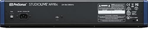 PreSonus StudioLive AR16c 18-Channel USB-C Hybrid Digital/Analog Performance Mixer, Unpowered