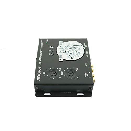 AudioBank AB-AP14 1/2 Din Car Audio Digital Bass Processor, Bass Maximizer & Sound Restoration with Dash Mount Remote Control & Lighted Bass Restoration Display-2nd Gen