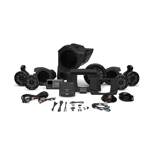Rockford Fosgate RZR14-STG4 Audio Kit: PMX-2 Receiver, 800-Watt Amp, M1 Series Color Optix Multicolor LED Lighted Front Speaker, Subwoofer & Rear Speaker Kit for Select RZR Models (2014-2021)