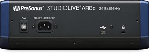 PreSonus StudioLive AR8c 8-Channel USB-C Hybrid Digital/Analog Performance Mixer, Unpowered